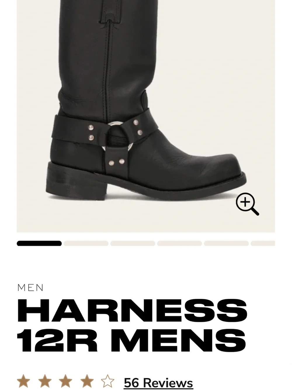 Men’s Frye Black Leather 12R Harness Boots